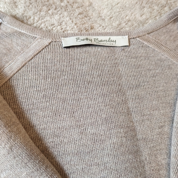 Betty Barclay grey/tan knitted cardigan XL - Picture 2 of 8